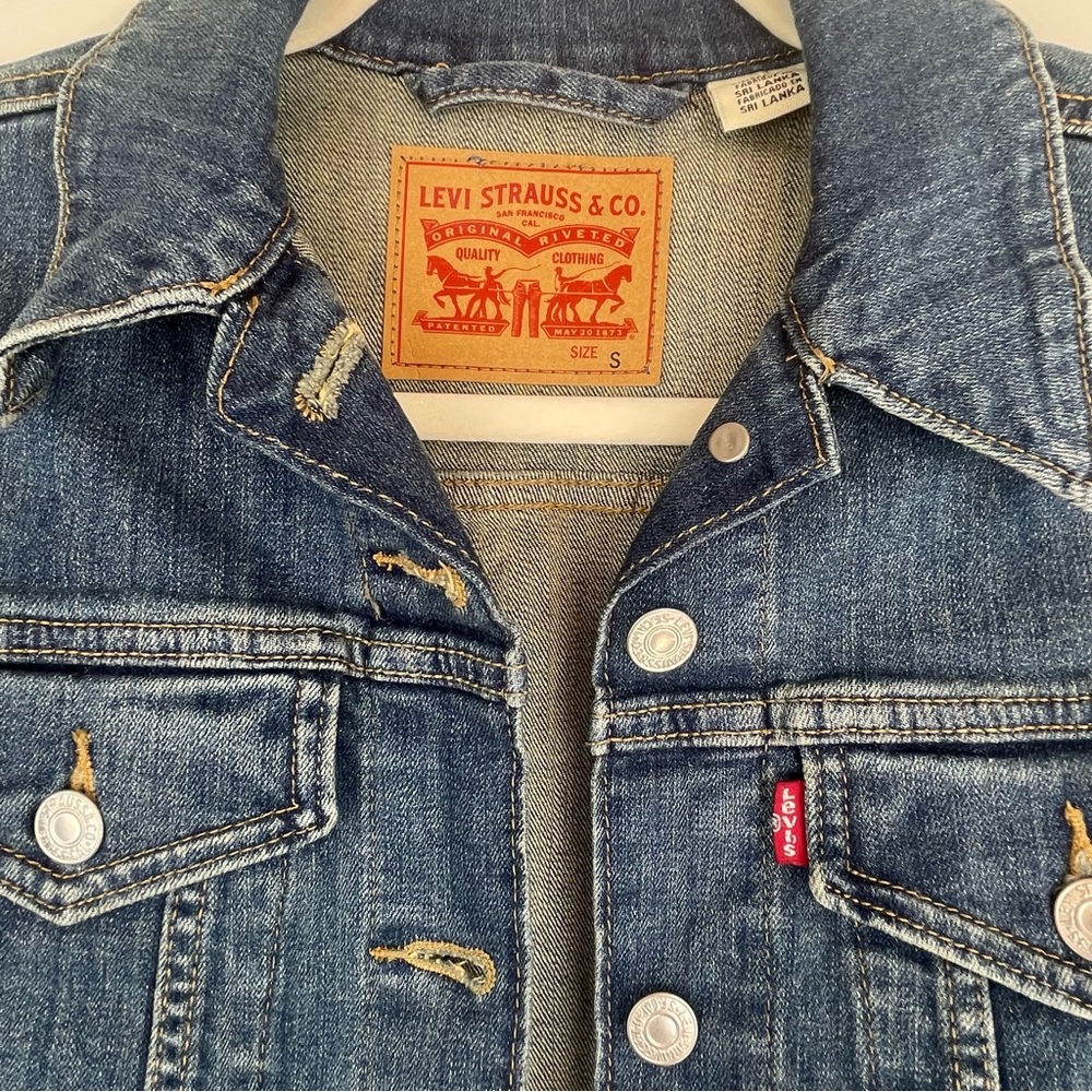Levi’s Original Denim Trucker Jacket Size Small - Picture 3 of 4